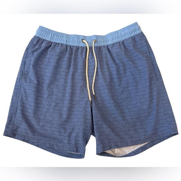 The Bayberry Blue Waves Stretch Swim Trunks size xxl in excellent condition - Picture 2 of 5